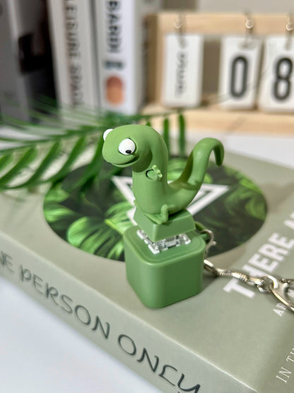 Lizard, Frog & Coquí Button Keychain – Rechargeable LED Light, Color-Changing Sound Toy | Valentine’s Gift for Kids & Adults