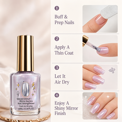 ⏰Lilac Glossy Mirror Nail Strengthener