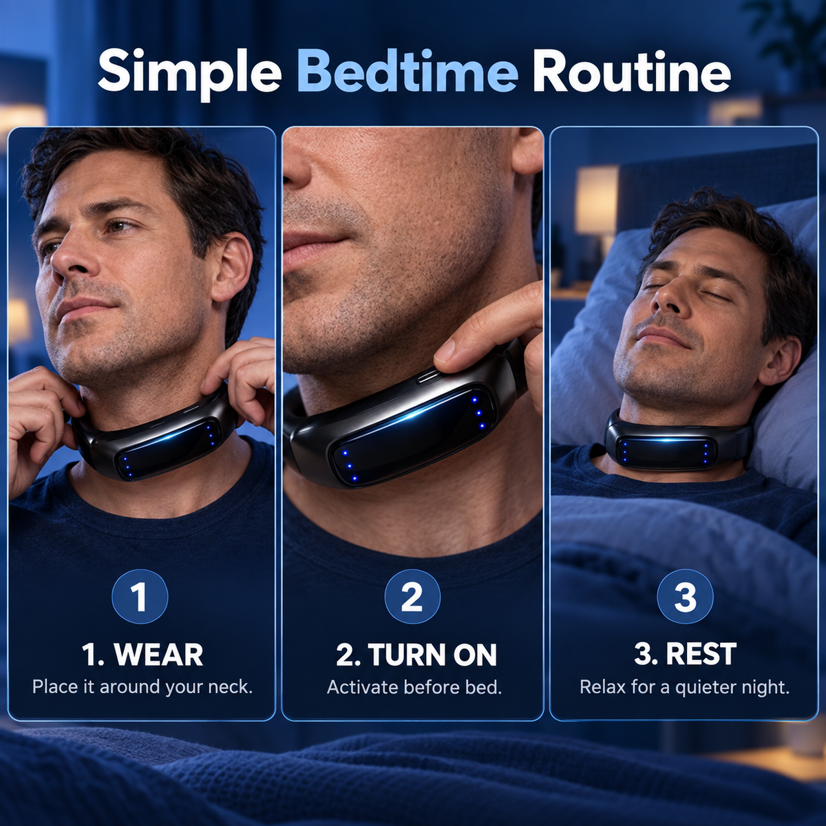 🔥Noomoriey™ Neck Wearable – Simple Bedtime Snoring Support