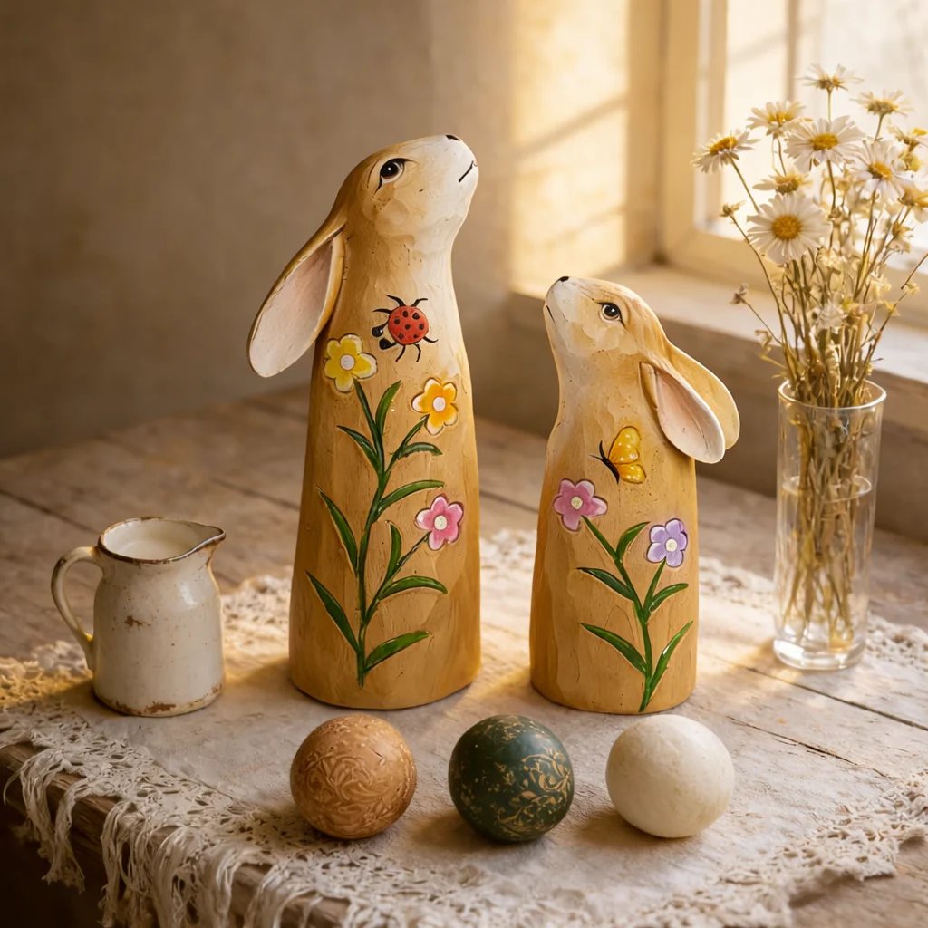 🔥Easter Hot Sale 49% OFF -Hand-Painted Spring Bunny Figurines