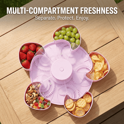 2026 New Divided Spin and Snack Serving Tray