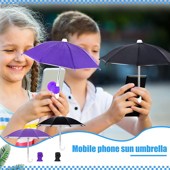 ☀️ Phone Umbrella – Suction Cup Stand with Sun Shade, Anti-Glare, Heat Protection