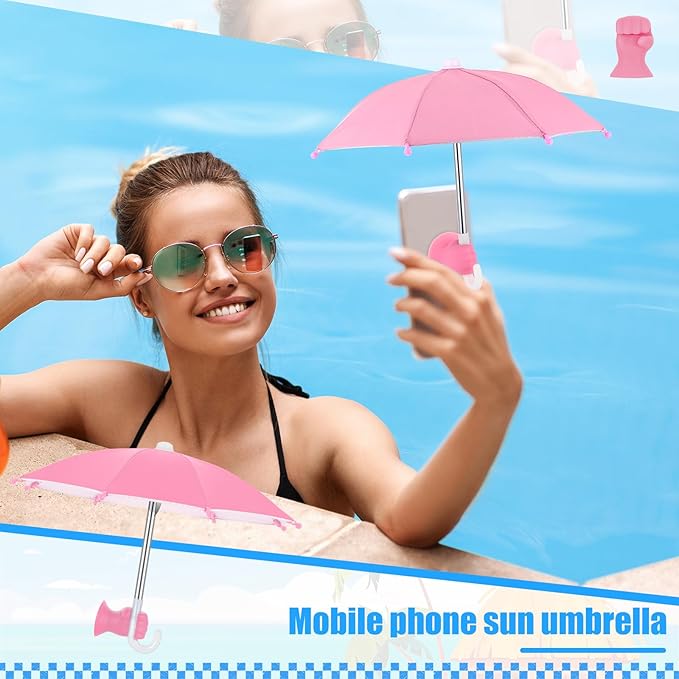 ☀️ Phone Umbrella – Suction Cup Stand with Sun Shade, Anti-Glare, Heat Protection