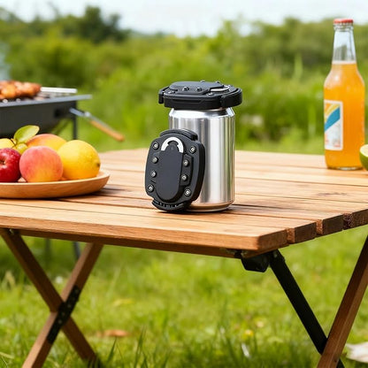 2 in 1 Can Opener and Bottle Opener Kitchen Tool for Soda Beer Cans Easy Open Handheld Portable Can Opener