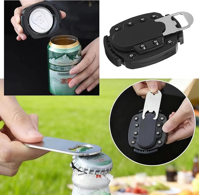 2 in 1 Can Opener and Bottle Opener Kitchen Tool for Soda Beer Cans Easy Open Handheld Portable Can Opener