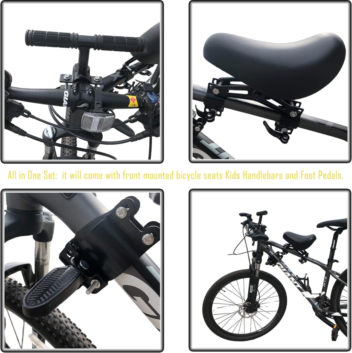 🚲Front-Mounted Kids Bike Seat Set