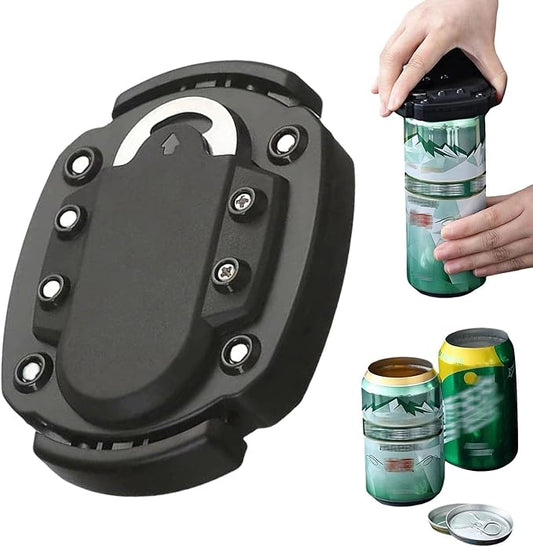2 in 1 Can Opener and Bottle Opener Kitchen Tool for Soda Beer Cans Easy Open Handheld Portable Can Opener