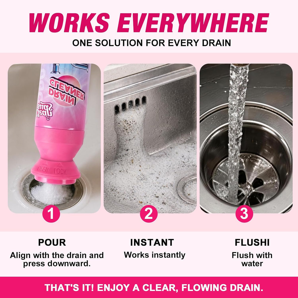 🫧Foaming Drain Cleaner 2-Pack | Sink & Drain Deodorizer