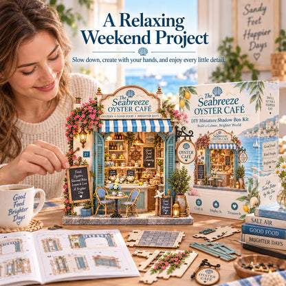 🌊🦪 The Seabreeze Oyster Café™-DIY 3D Miniature Coastal Café Kit