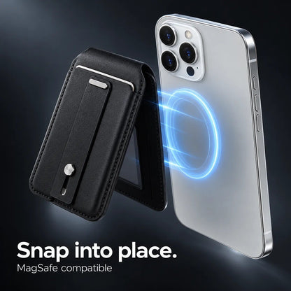 📱💳Magnetic Wallet Card Holder with Built-in Locator – Works with Apple Find My, RFID Blocking & MagSafe Stand 📱