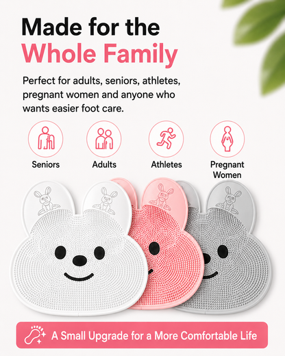 Hands-Free Foot Scrubber Bath Mat | Shower Foot Cleaning Mat
