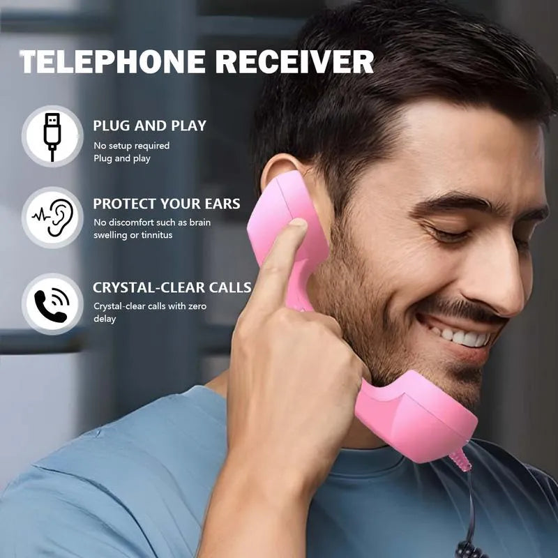 📞Retro telephone handset with Type-C interface