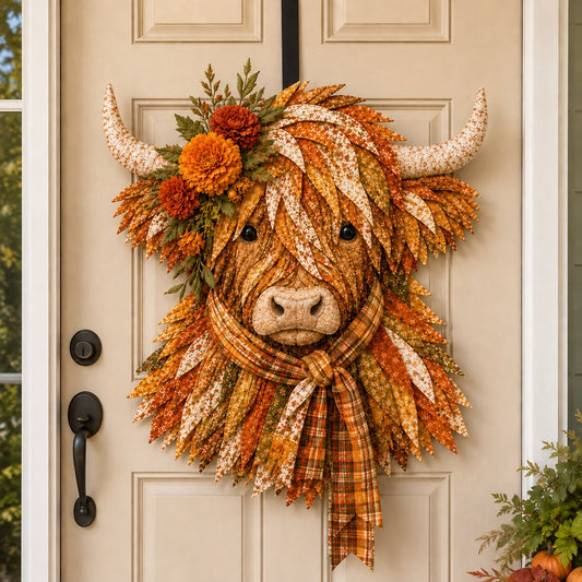 🐮💐🌸 Birth Flower Highland Cow 3D Layered Fabric Art DIY Kit | Complete Kit Included ✂️ Pre-Cut Pieces • Glue or Stitch Your Way • Create a Cozy 3D Highland Cow Decor 💕