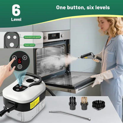 🔥Portable Handheld Steam Cleaner with 10 Accessories, Adjustable Levels, Fast Heat-Up Steamer for Kitchen, Bathroom, Tile & Car Cleaning