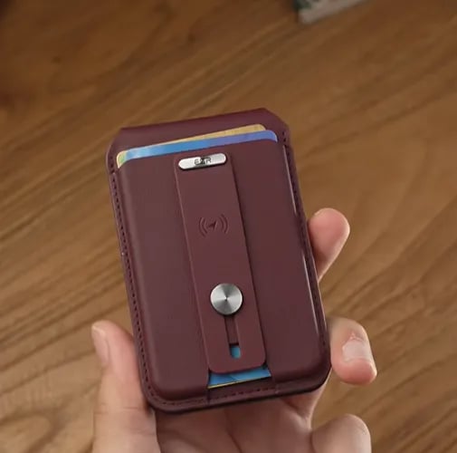 📱💳Magnetic Wallet Card Holder with Built-in Locator – Works with Apple Find My, RFID Blocking & MagSafe Stand 📱