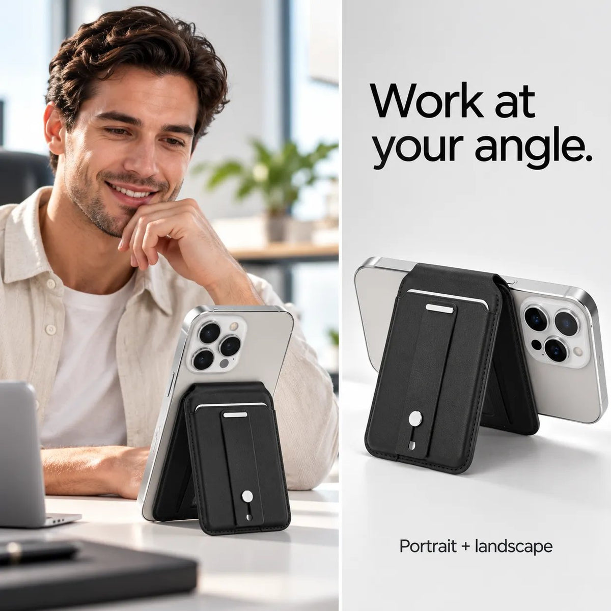 📱💳Magnetic Wallet Card Holder with Built-in Locator – Works with Apple Find My, RFID Blocking & MagSafe Stand 📱