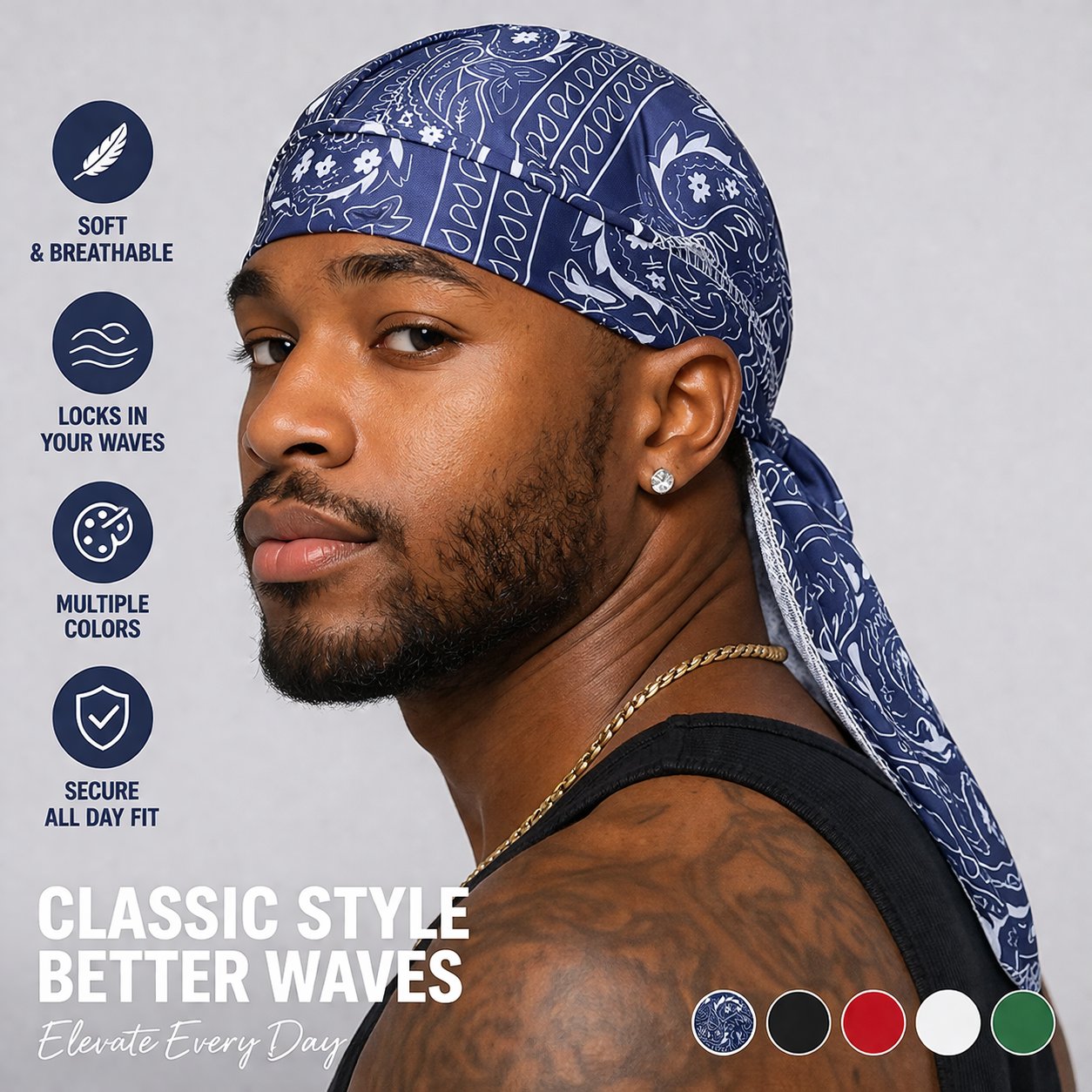 🔥Paisley Cooling Headscarf Cap