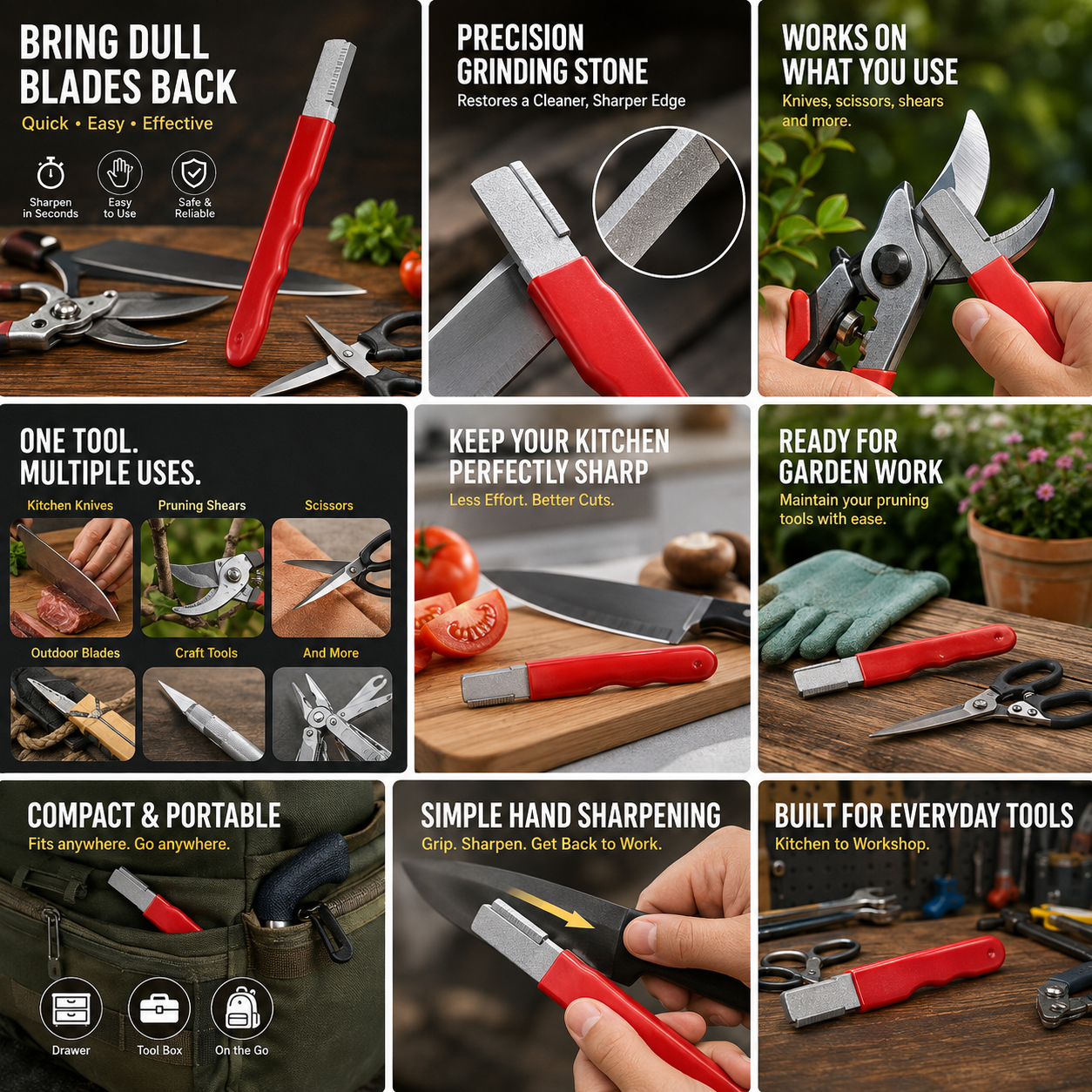 🥳2026 HOT SALE🥳💞50K+ SOLD!🔪Outdoor Dual‑Purpose Whetstone