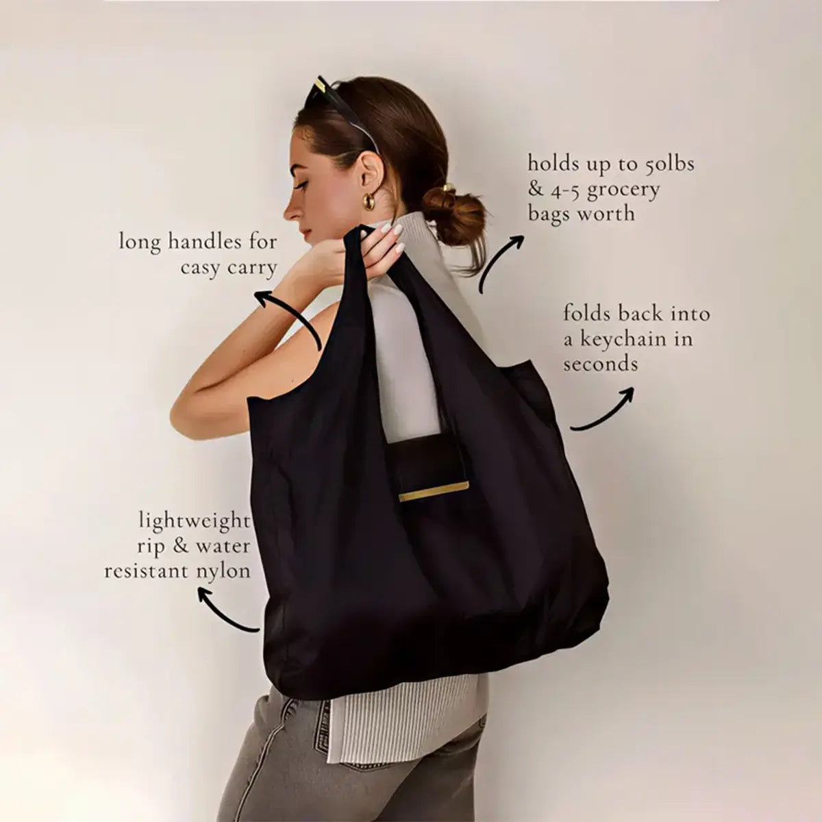 💼✨Foldable Keychain Tote Bag for Shopping & Travel✨