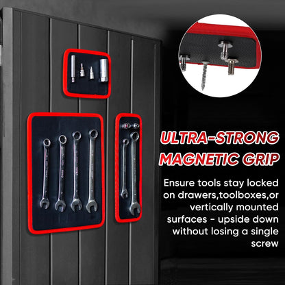🔥3PC Flexible Magnetic Tool Mat & Tray Holder