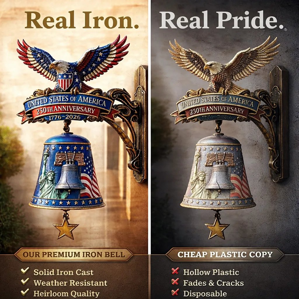 USA 250th Anniversary Patriotic Wall Bell | ✨ 50% OFF