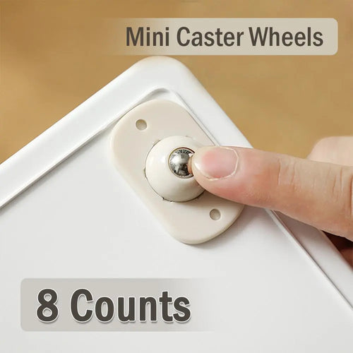 🎁Hot Sales 50% OFF🎁8 Counts Self Adhesive Mini Caster Wheels，360 Degree Rotation,durable,Strong Load Low Noise Self Caster Wheels