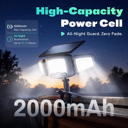 ☀️ Clip-On Solar Motion Sensor Light – 3-Head Lighting, Remote Control & USB-C Charging