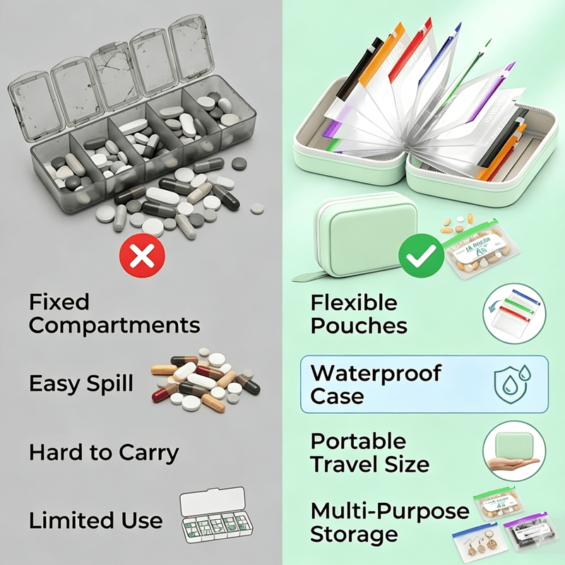🔥Last Day 50% OFF - 💊The Ultimate A8 Waterproof Binder Pill Pouch Set