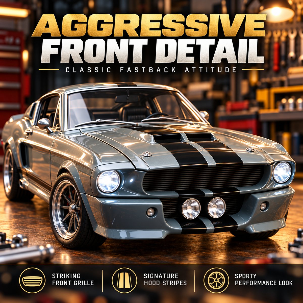 🏁 Classic Fastback DIY Model Car – Build Your Own 1967-Inspired Muscle Icon