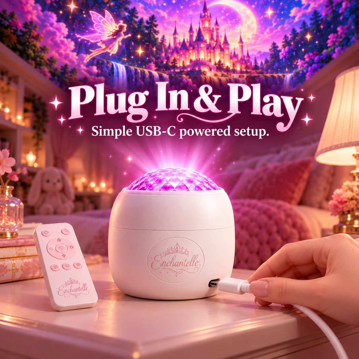 ✨ DreamScape Room Projector – Turn Walls & Ceilings Into a Magical Fantasy World 🌌🏰