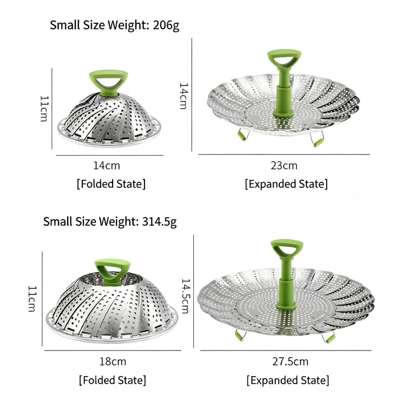 🥕Expandable Steamer Basket – Turn Any Pot Into a Steamer