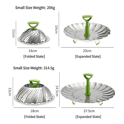 🥕Expandable Steamer Basket – Turn Any Pot Into a Steamer