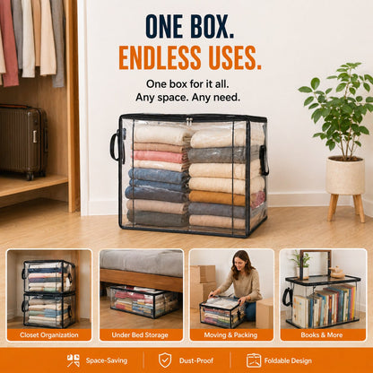 ✨250th Anniversary Special Day Sale 49% OFF📦Large Heavy-Duty Thick Plastic Clear Storage