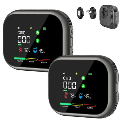 ⚡Smart 6-in-1 Gas Detector – CO Smoke & Gas Leak Alarm With LCD Display