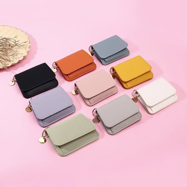 ⚡RFID Short Wallets for Women – Fashionable Card Holder with Key Ring & Coin Purse