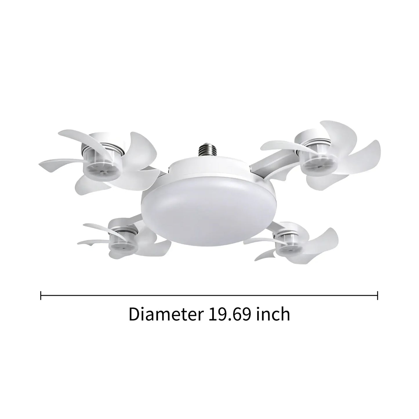 ✨2026 New E27 Socket Ceiling Fan Light - 2-in-1 Silent LED Fan with Remote Control
