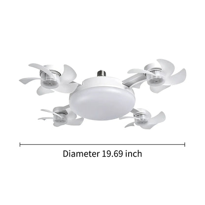 ✨2026 New E27 Socket Ceiling Fan Light - 2-in-1 Silent LED Fan with Remote Control