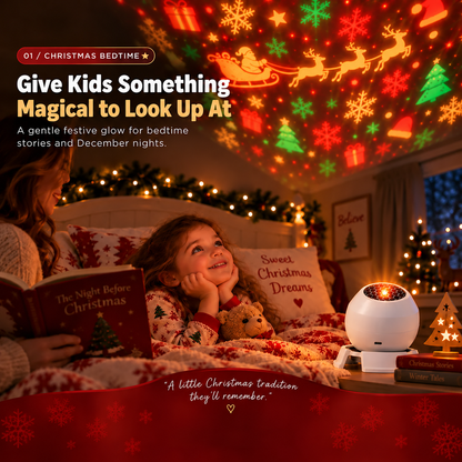 🎅Christmas Projection Light - USB Powered Festive Room Ceiling Decor✨