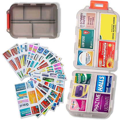 🔥BLACK FRIDAY 49% OFF💥Travel Pill Organizer Box (147 Labels for Customization)