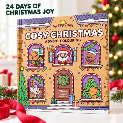 🎨 24-Day Christmas Colouring Advent Book – A New Festive Surprise Every Day 🎄