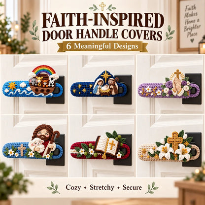 🔥Hand-Crocheted Blessing Door Handle Covers – Warm Handmade Home Decor