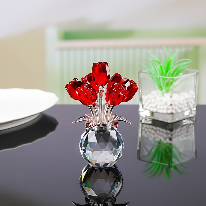 ⚡Crystal Colorful Rose Flower Vase