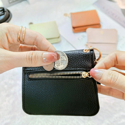 ⚡RFID Short Wallets for Women – Fashionable Card Holder with Key Ring & Coin Purse