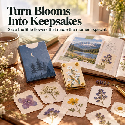 🌸 Mini Portable Flower Press | Pocket-Sized Botanical Press for Small Blooms, Petals & Keepsake Crafts 🌿