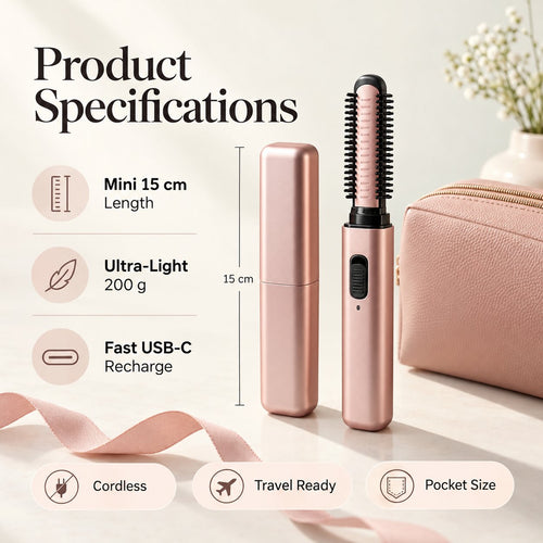🔥50% OFF🔥Cordless Ceramic Hair Curler – Fits in Any Bag