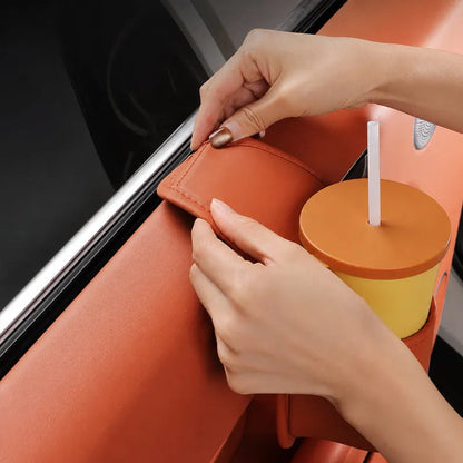 ⚡Car Door Leather Cup Holder