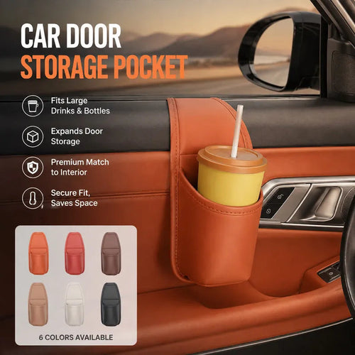 ⚡Car Door Leather Cup Holder