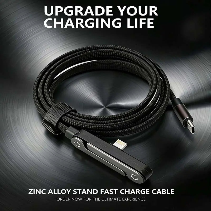 HOT SALE⚡️240w super fast charging📱Invisible Holder Charger Cable with Stand