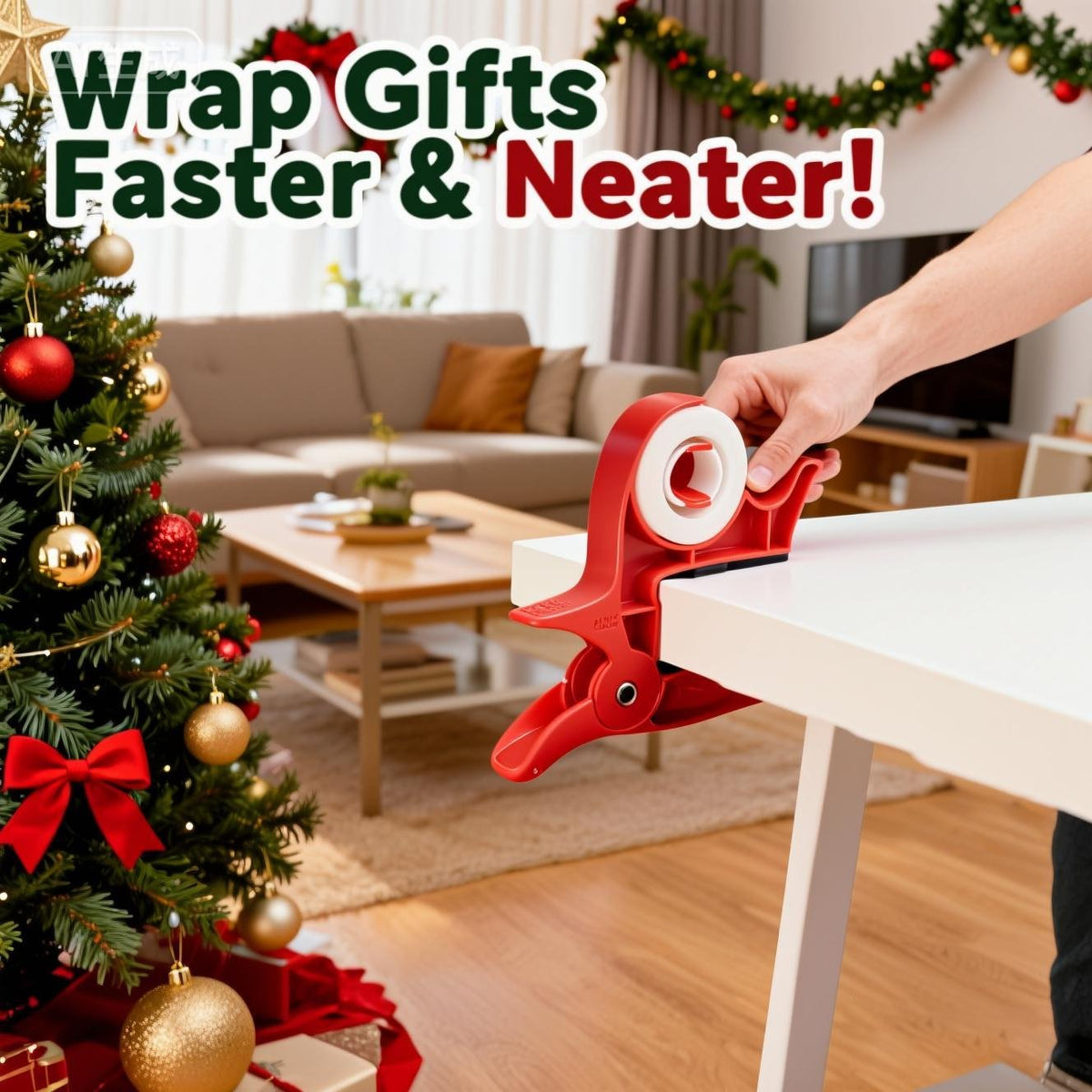 Wrap Buddies Tabletop Gift Wrapping Tool with Tape Dispenser