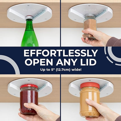 🫙 EZ Off Jar Opener – Under Cabinet, One-Handed, for Seniors & Weak Hands